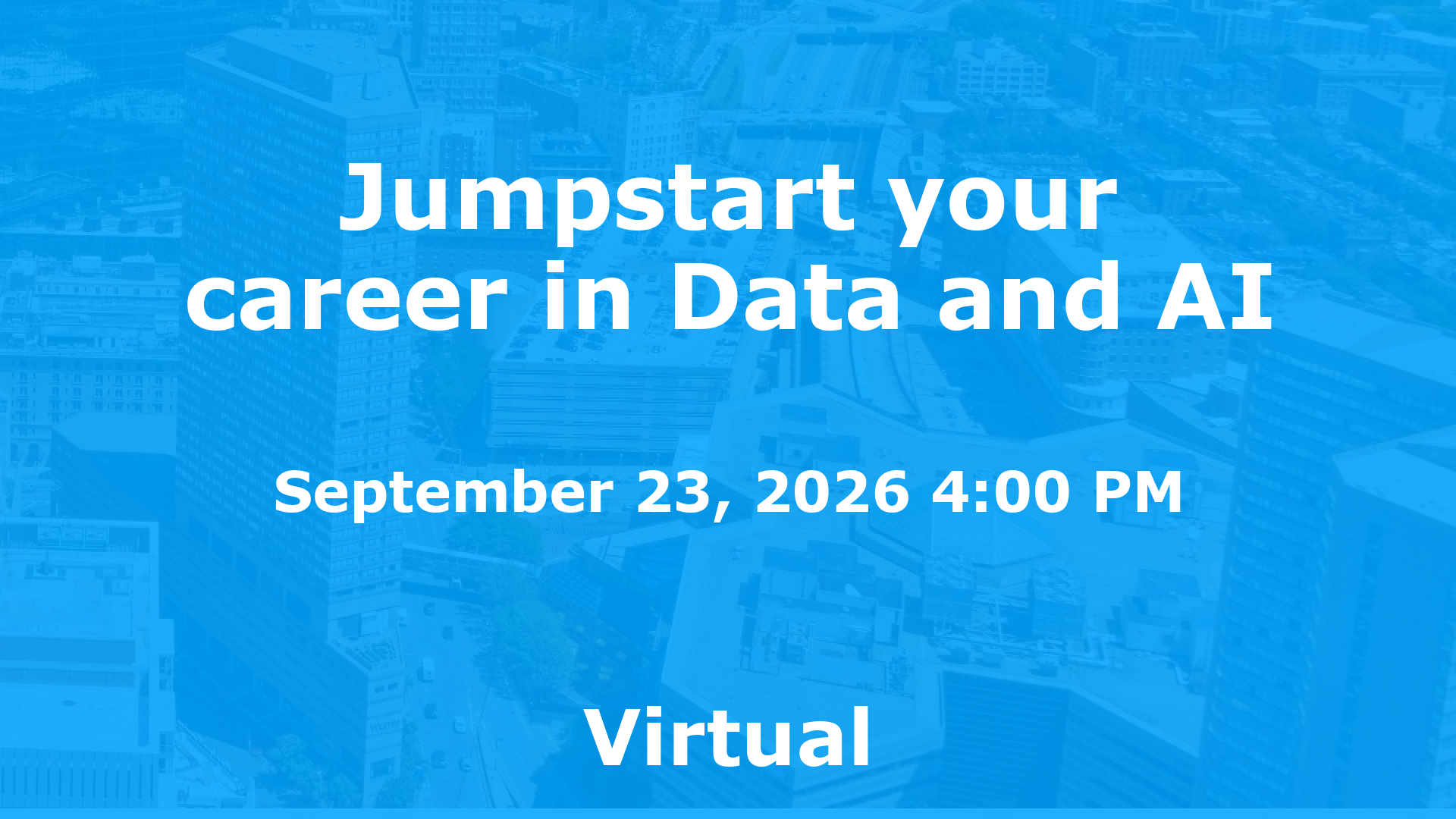 Jumpstart your career in Data and AI event image